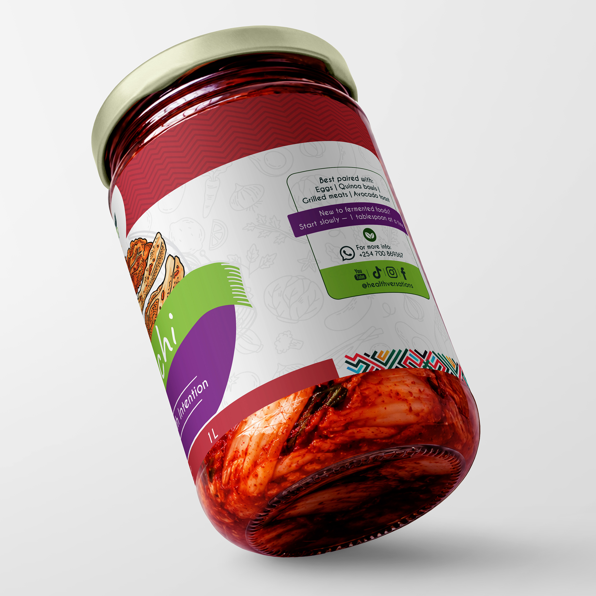 Kimchi 1 Liter MILDLY SPICY - Image 1